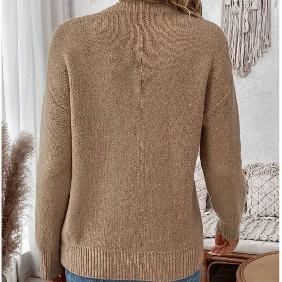 NEW! Beige Wildflower Soft Sweater - Picture 3 of 5